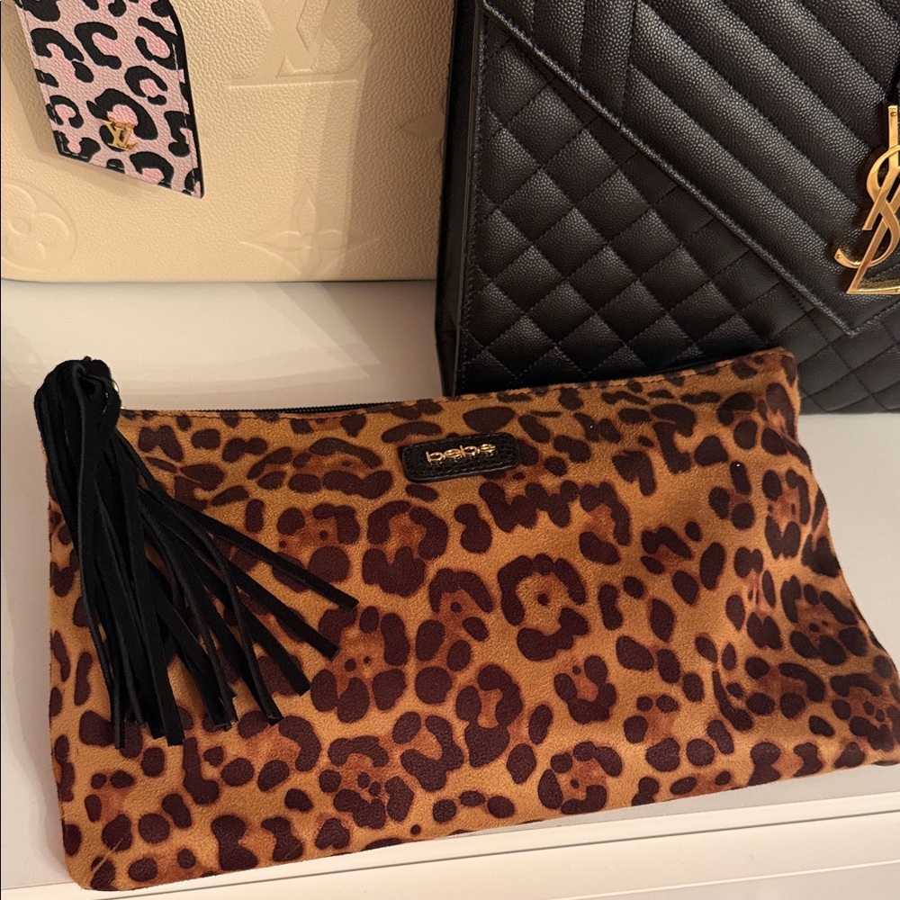 Bebe Leopard Print Clutch